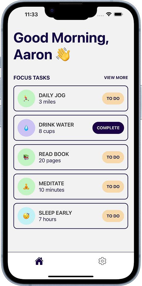 XP Habits App Screenshot